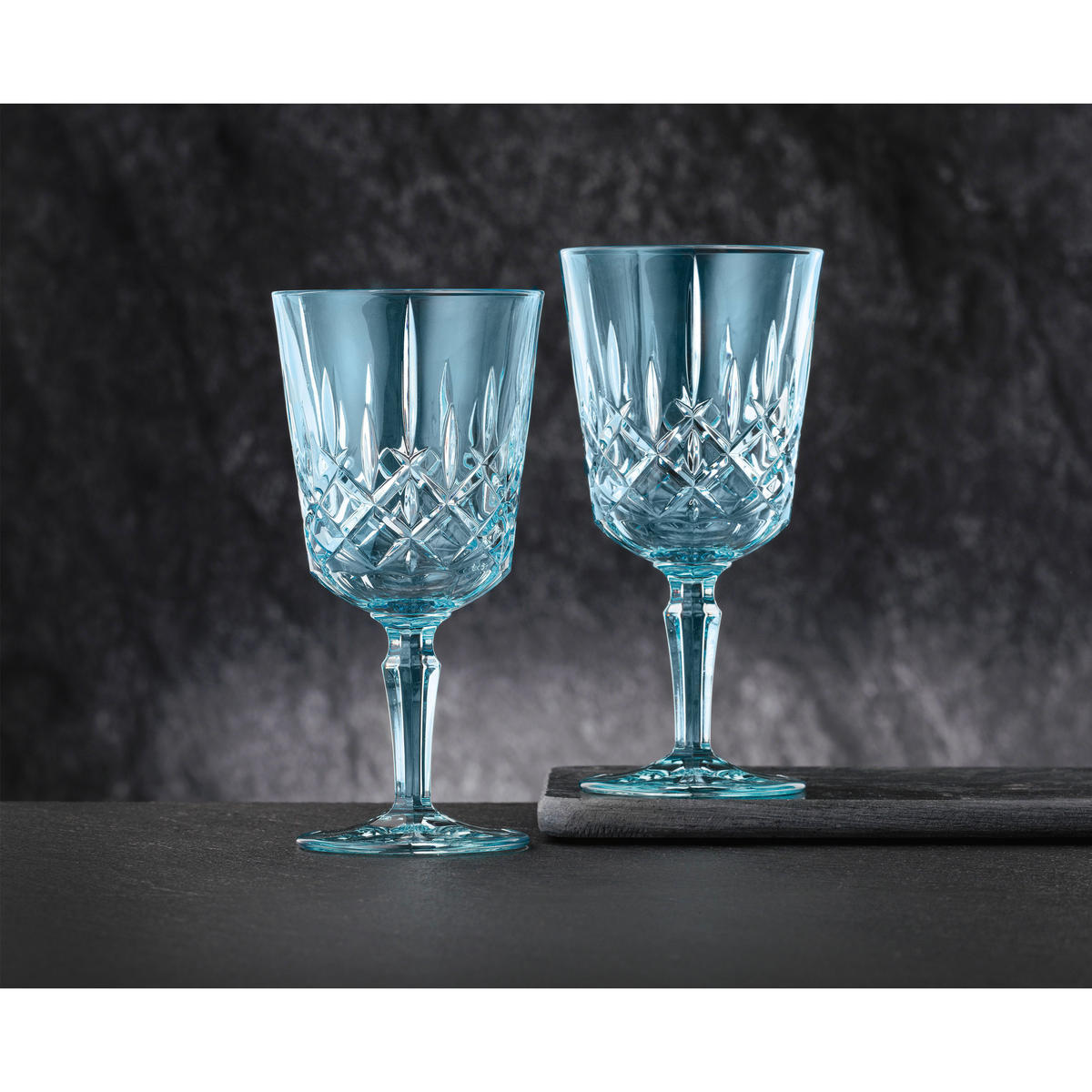 COCKTAIL- / WEINGLÄSER Noblesse Colors Aqua 355 ml 2er Set - Blau, Glas (0.355L) - Nachtmann