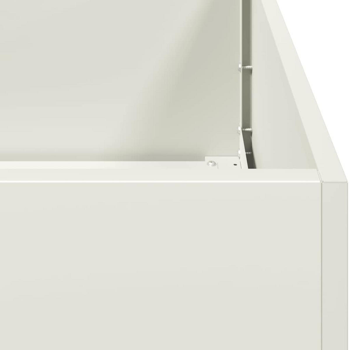 PFLANZGEFÄSSE Weiss 200/80/40 Cm Stahl - Weiß, Metall (80/40/200cm) - vidaXL