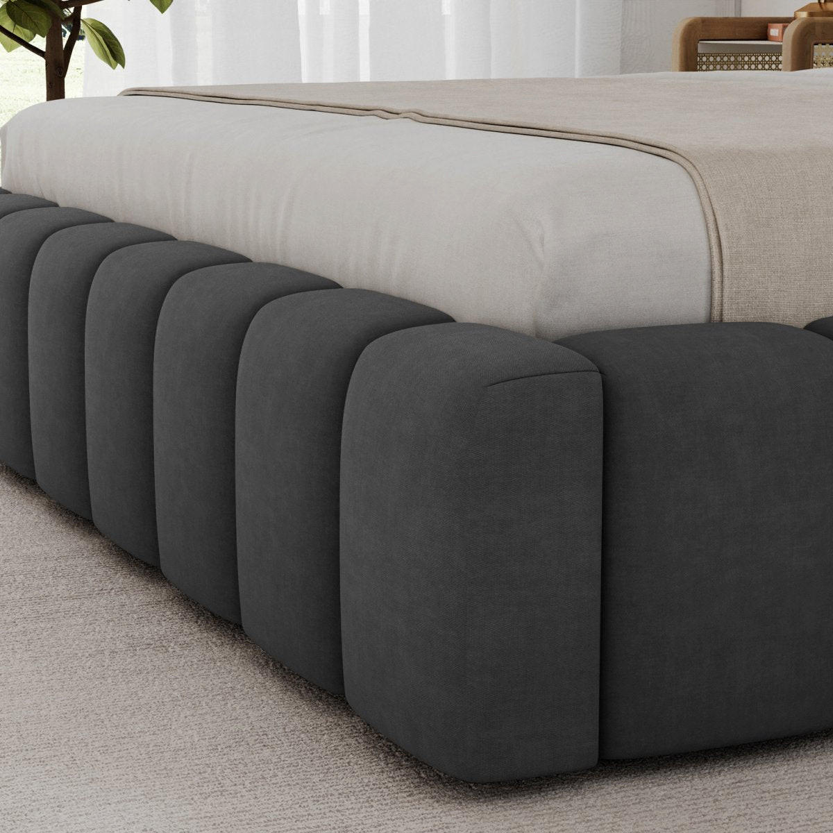 BOXBETT 180/200 Auria Dunkelgrau - Grau, Holz (180/200cm) - Petits-meubles