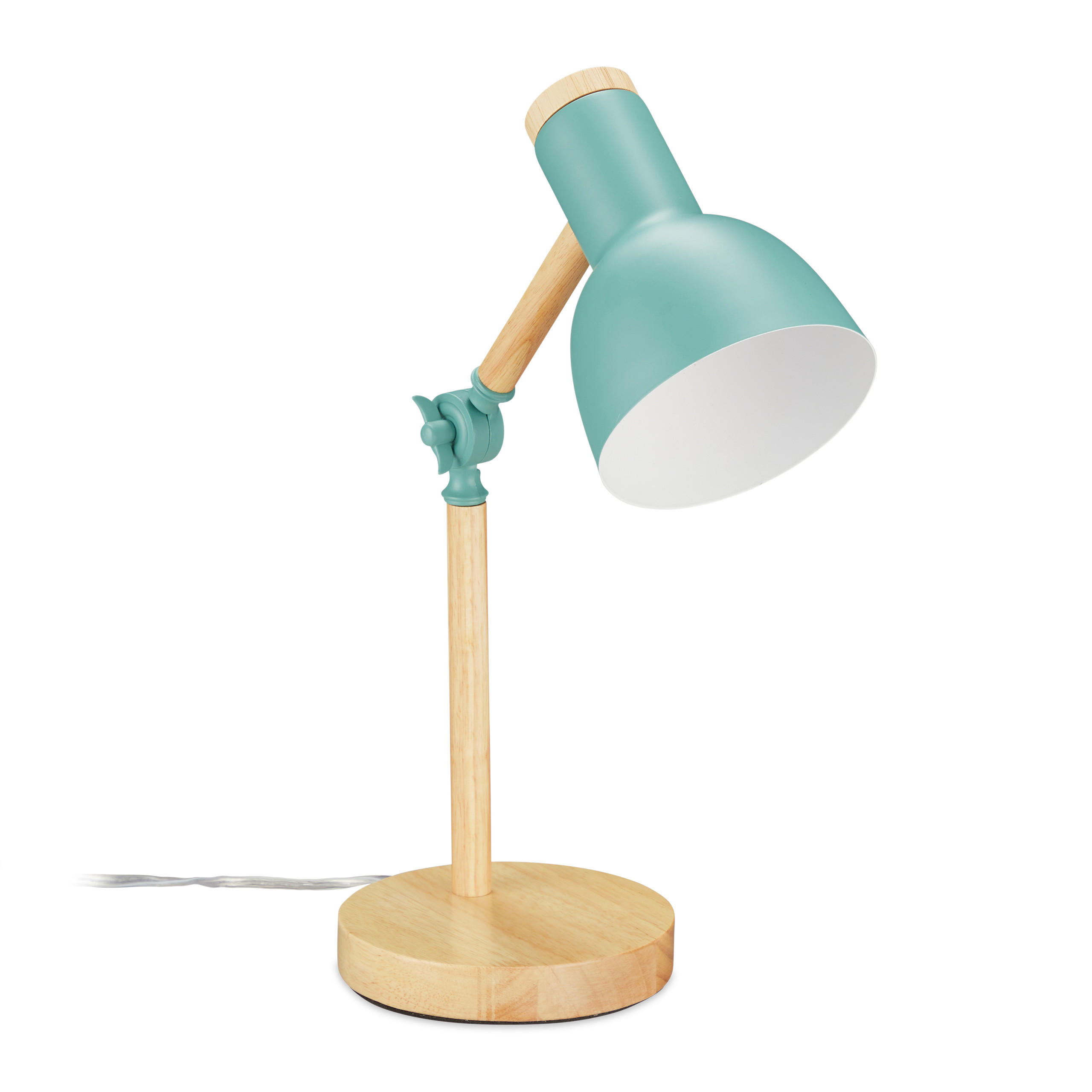 Relaxdays LAMPA Zelená stolní dřevo E14