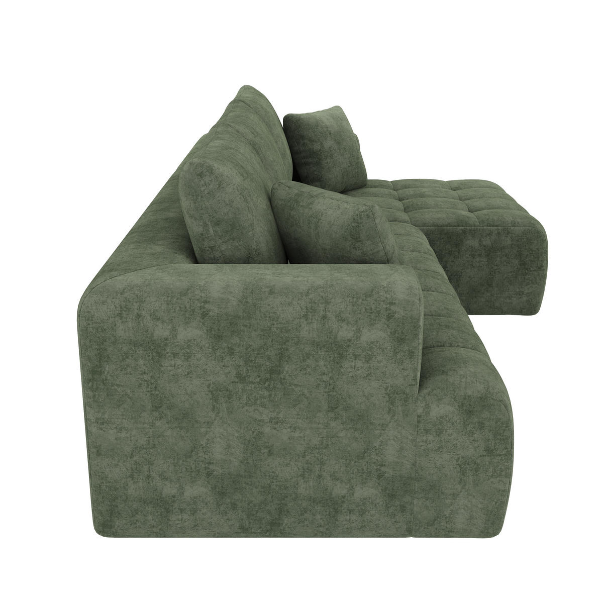 ECKSOFA 244.5/136/79 cm Grün Chenille - Grün, Textil (244.5/136cm) - Oxeza