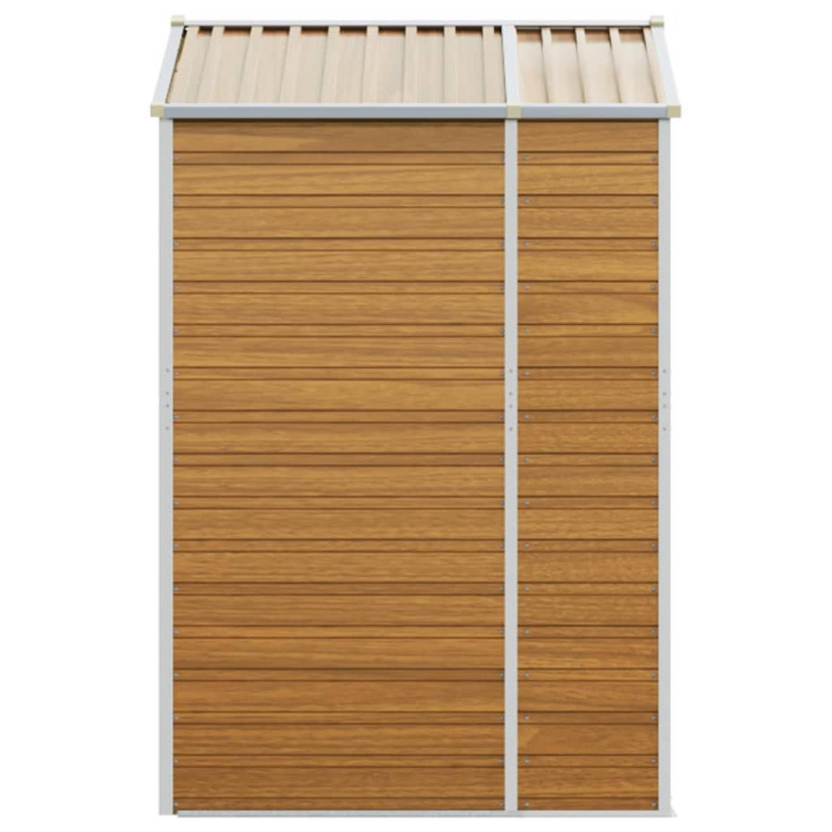 GERÄTESCHUPPEN 191/130/198 cm, aus Verzinkter Stahl, Hellbraun - Hellbraun, Metall (130/198/191cm) - vidaXL