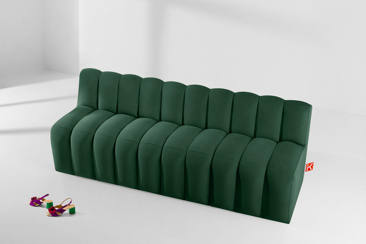 ESSZIMMERBANK CORDA, Dunkelgrün - Dunkelgrün, Holz/Holzwerkstoff (203/78/71cm) - KONSIMO®