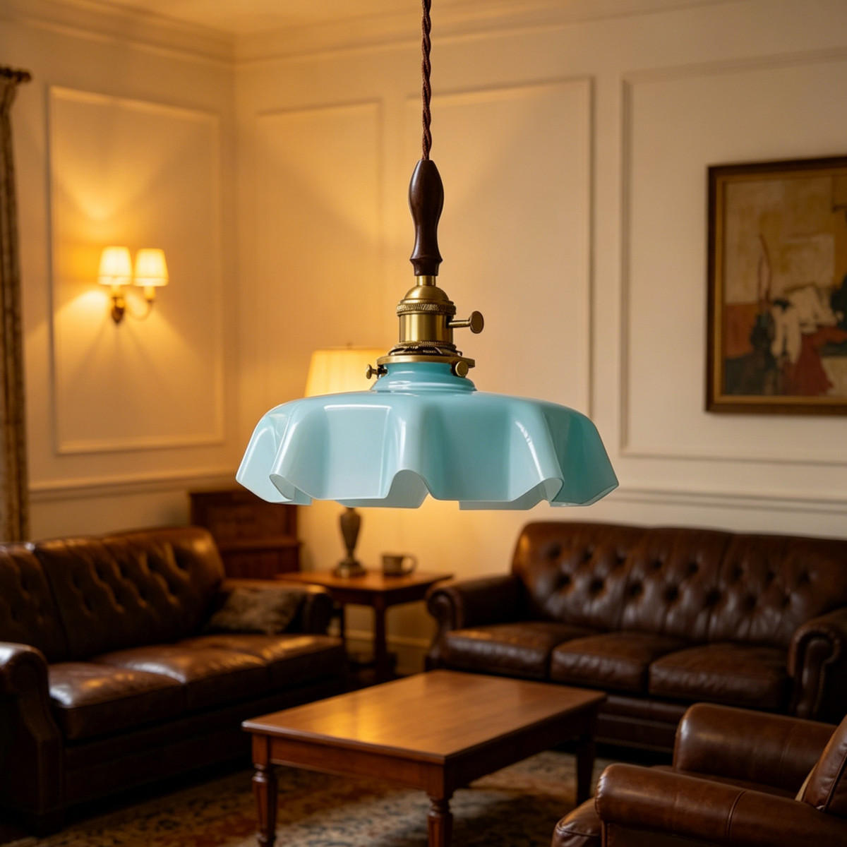 LED-HÄNGELEUCHTE Blau 4W 25/25/18-150 cm - Blau, Metall (25/25/18cm) - Authentics