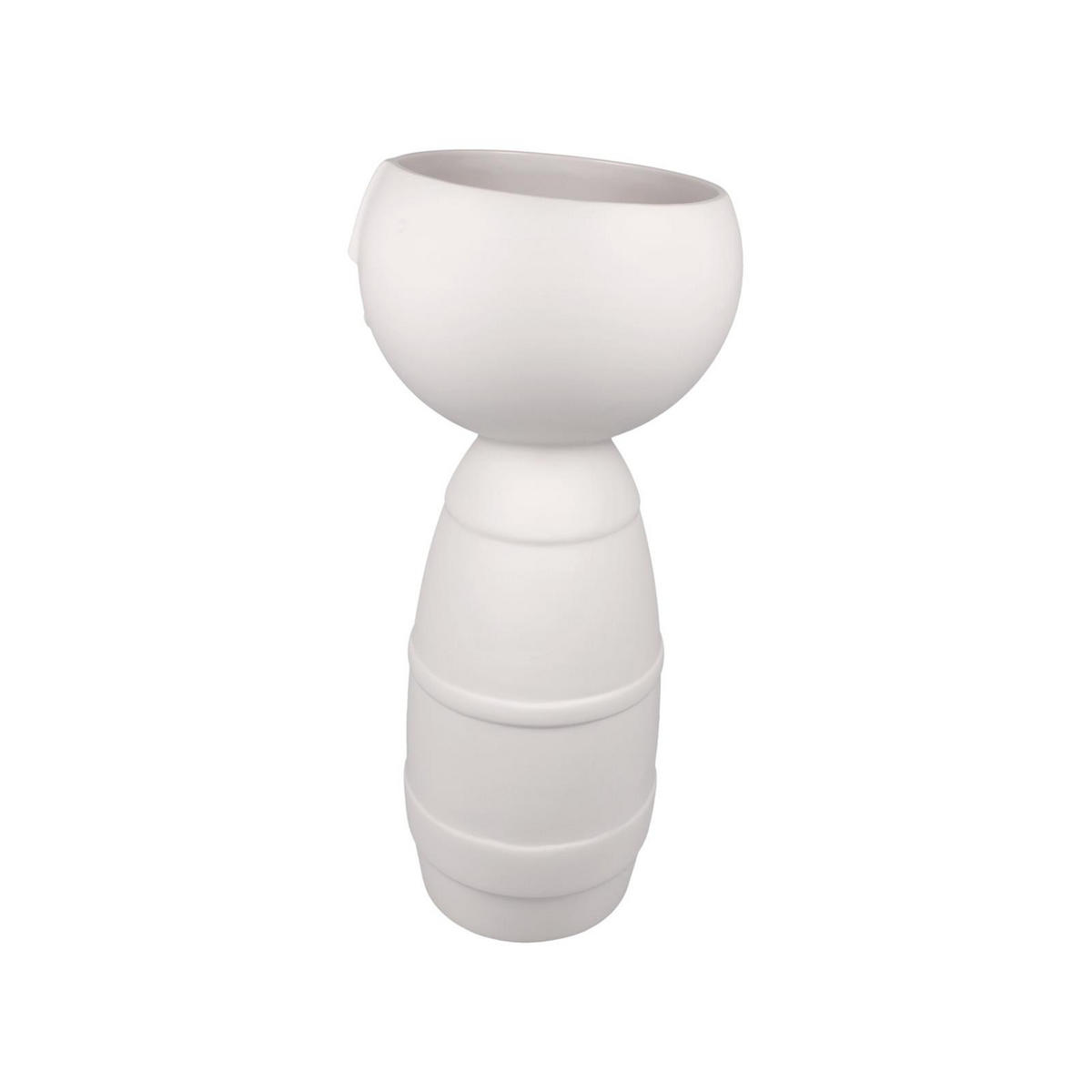 VASE "KLAUS" Studio 8 Vultus weiß 30 cm - Weiß, Keramik (30cm) - Goebel