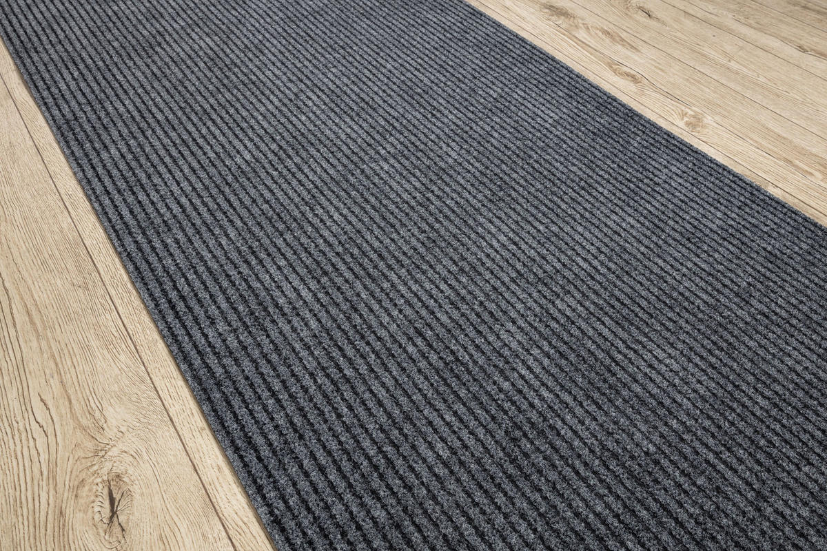 LÄUFER Türmatte rutschfest 200/130 cm - Grau, Textil (200/130cm) - rugsX