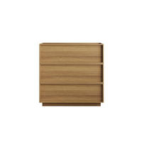 KOMMODE aus MDF und Holzwerkstoff 80x48x78 cm Eichefarben mit 3 Schubladen und Kippschutz - Nussbaumfarben, Holzwerkstoff (80/78/48cm) - Modfu