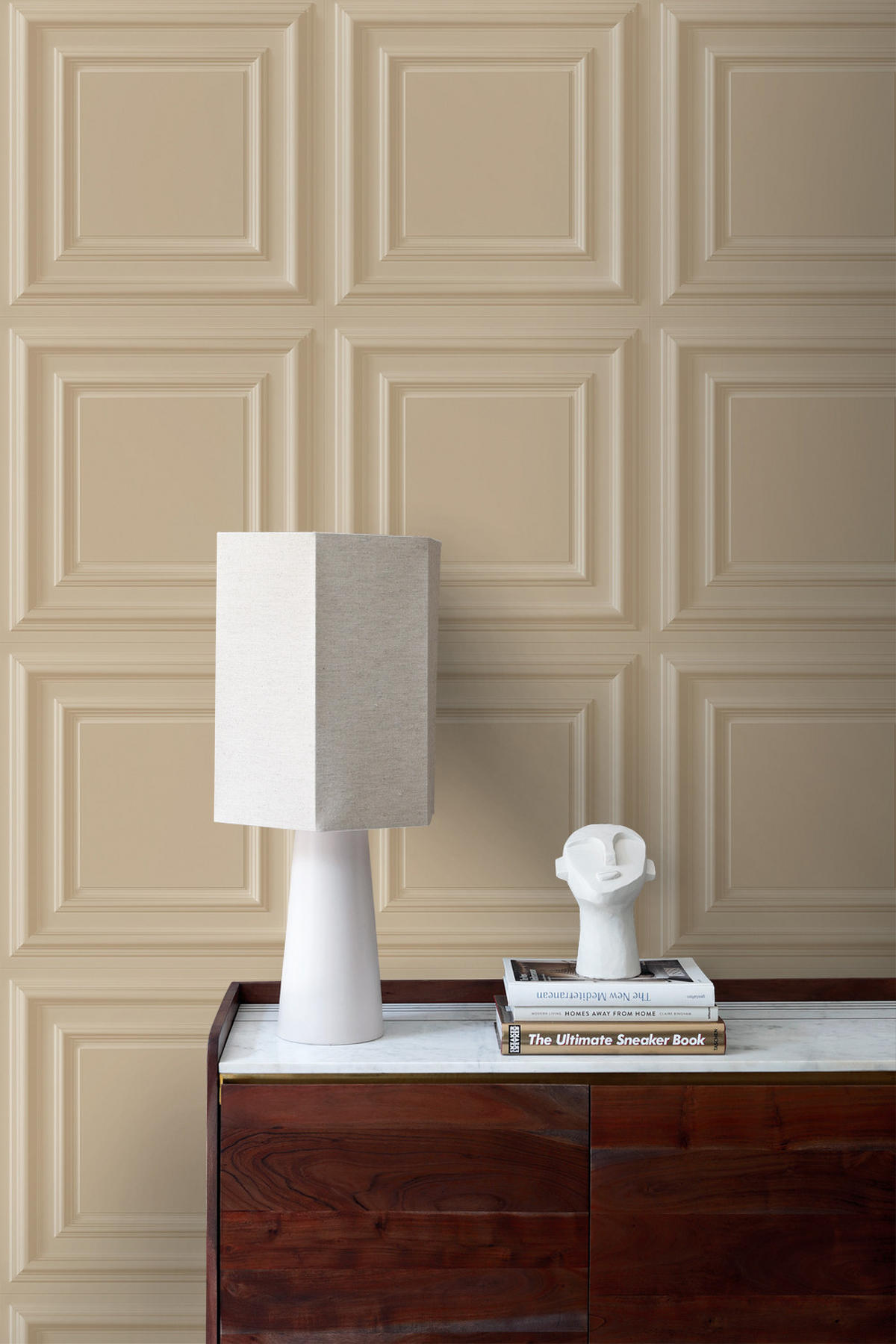 TAPETE Holzwandverkleidung 53 cm x 10.05 m - Beige, Papier (53/1000cm) - Origin Wallcoverings