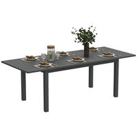 GARTENTISCH DE-07370 erweiterbar 160/220 cm Grau - Grau, Metall (220/90/73cm) - ComfortXL