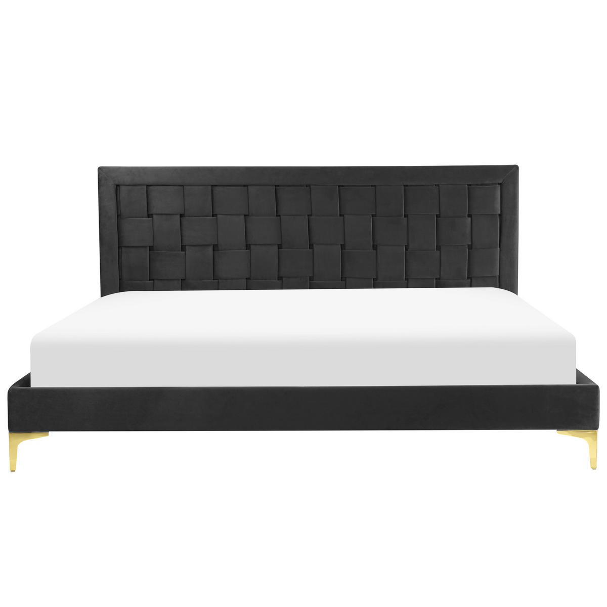 DOPPELBETT 180/200cm Schwarz Limoux - Schwarz, Textil (180/200cm) - Beliani