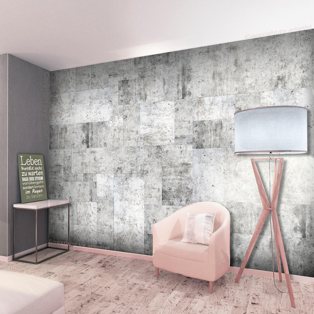 SELBSTKLEBENDE FOTOTAPETE 343/245 cm - Grau, Kunststoff/Textil (343/1cm) - KUNSTLOFT