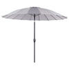 SONNENSCHIRM hellgrau 255 cm Baia - Schwarz/Grau, Textil (255/255cm) - Beliani
