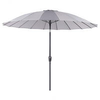 SONNENSCHIRM hellgrau 255 cm Baia - Schwarz/Grau, Textil (255/255cm) - Beliani