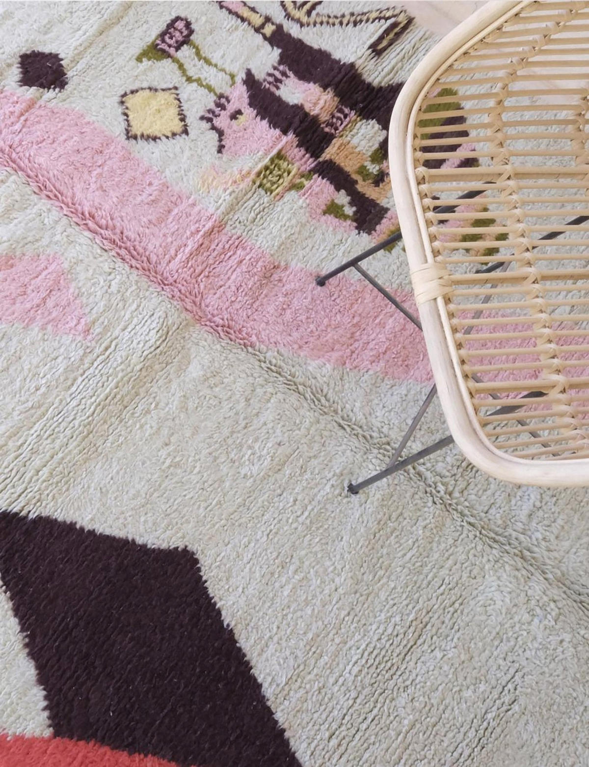 BERBERTEPPICH aus reiner Wolle 184x 232 cm - Grün, Naturmaterialien (184/232cm) - AFK Living