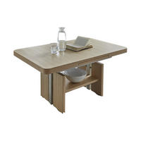 FUNKTIONSTISCH Candie höhenverstellbar und ausziehbar 110(150) x 70 x 56-75 Couchtisch massiv Eiche - Dunkelbraun, Holz (110/70/56cm) - 58aufmkessel
