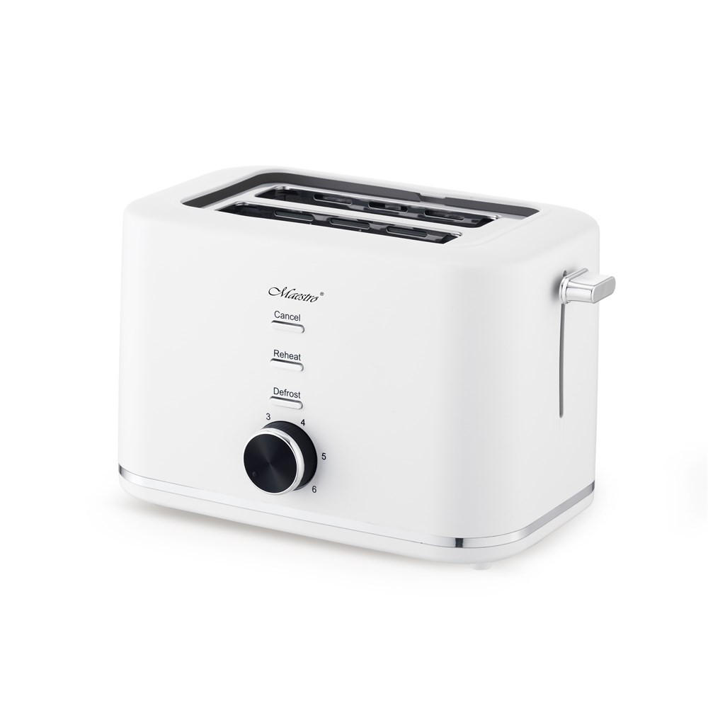 TOASTER Weiß 26/14.5/16.5 cm MR703 - Weiß, Kunststoff (14.5/16.5/26cm) - Maestro 