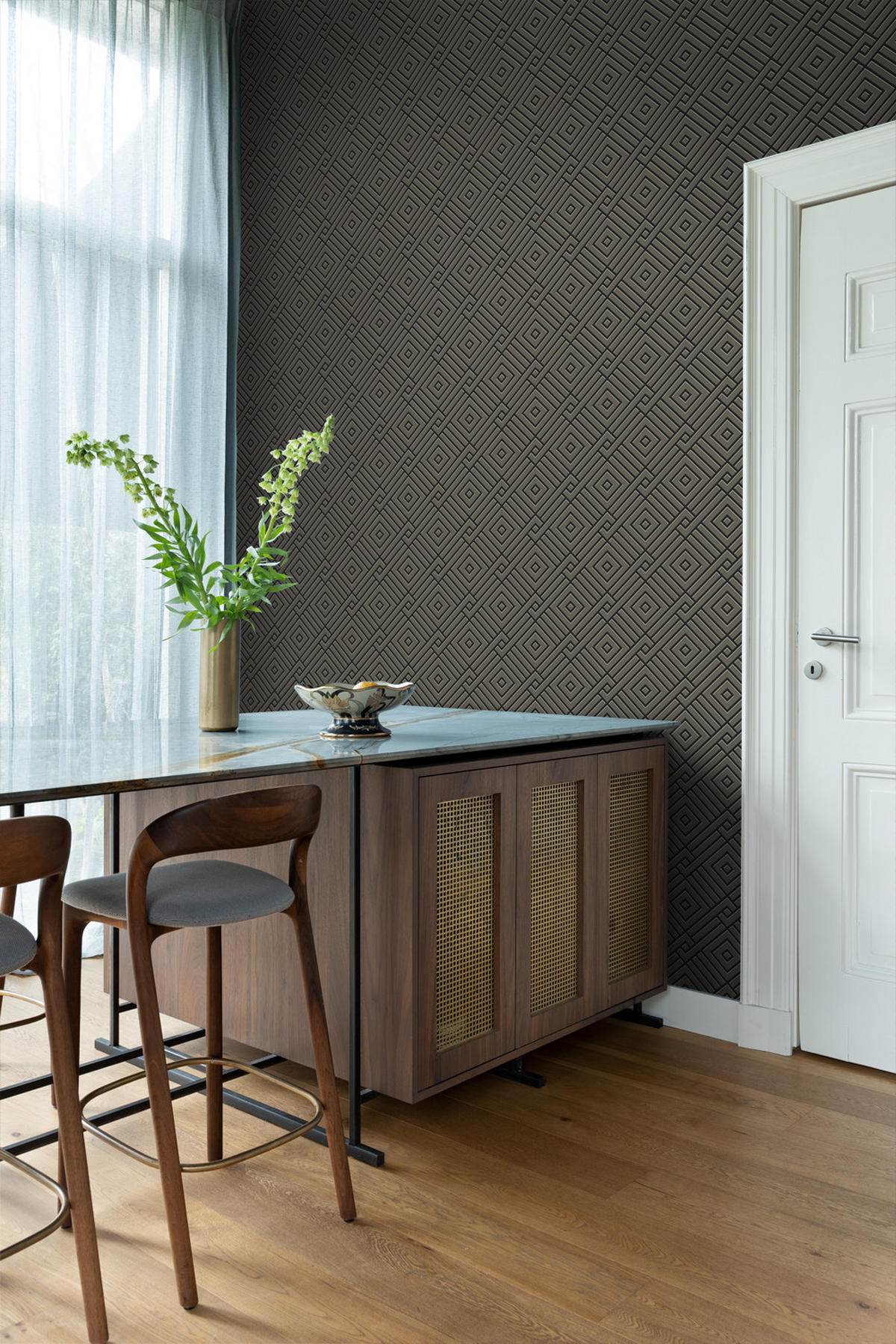 TAPETE 3D grafisches Motiv 50 x 900 cm - Grau, Papier (50/900cm) - Origin Wallcoverings