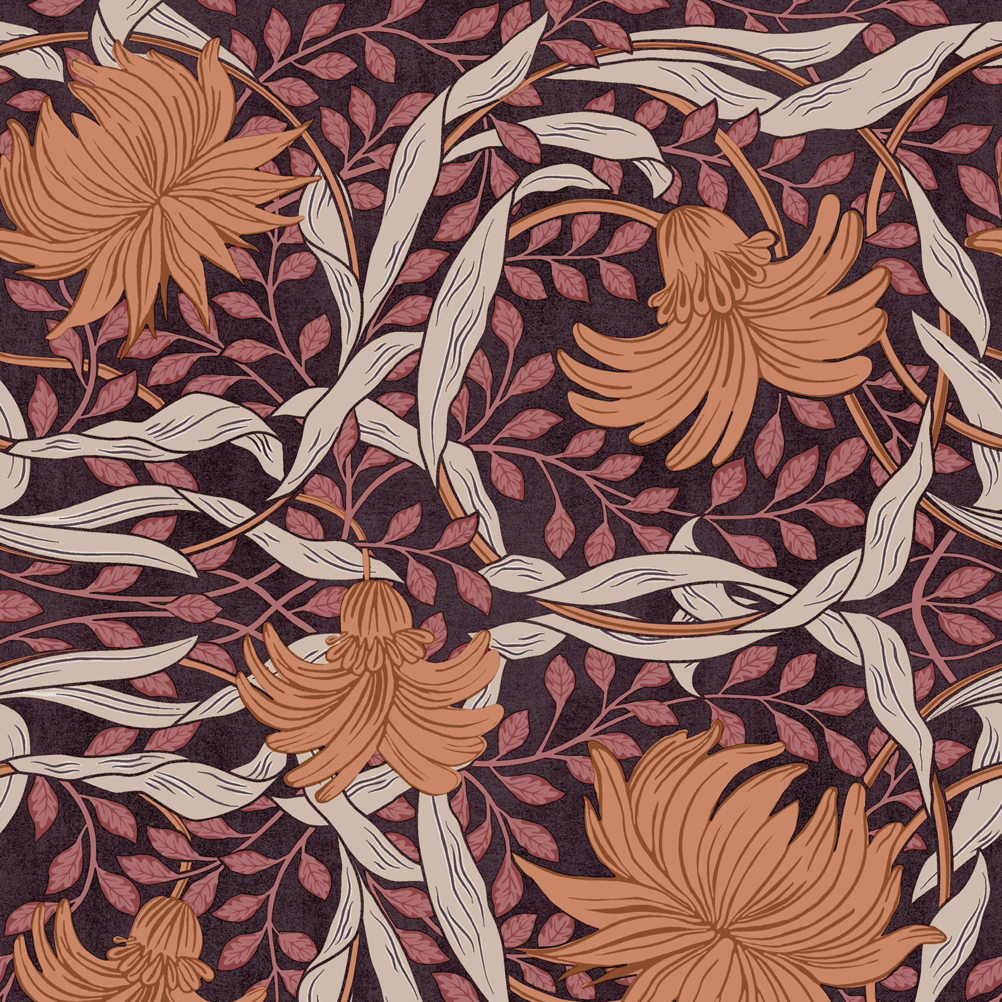 VLIESTAPETE Jolie Neutral - Orange, Papier/Kunststoff (52/1000cm) - Sublime