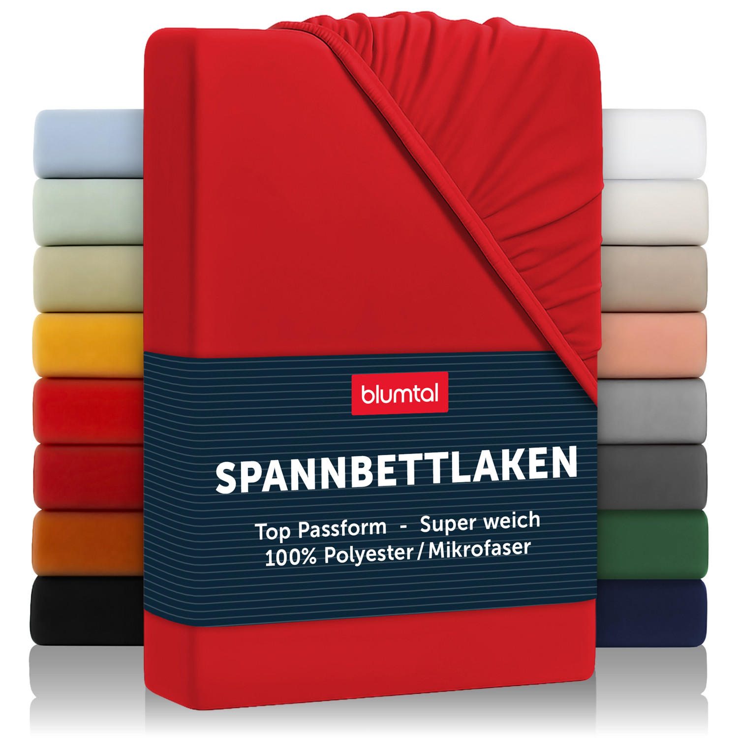 Blumtal NAPÍNACÍ prostěradlo z mikrovlákna, 180/200/30 cm, Červená