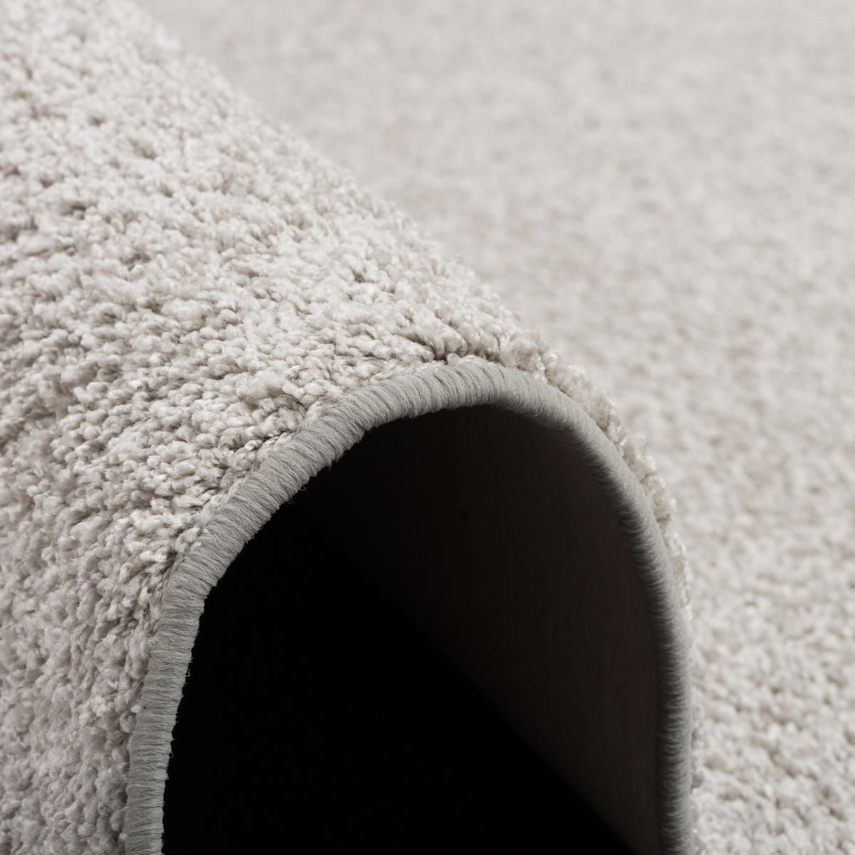 HOCHFLOR VELOURS TEPPICH MONA - Silberfarben, Textil (100/100cm) - Snapstyle