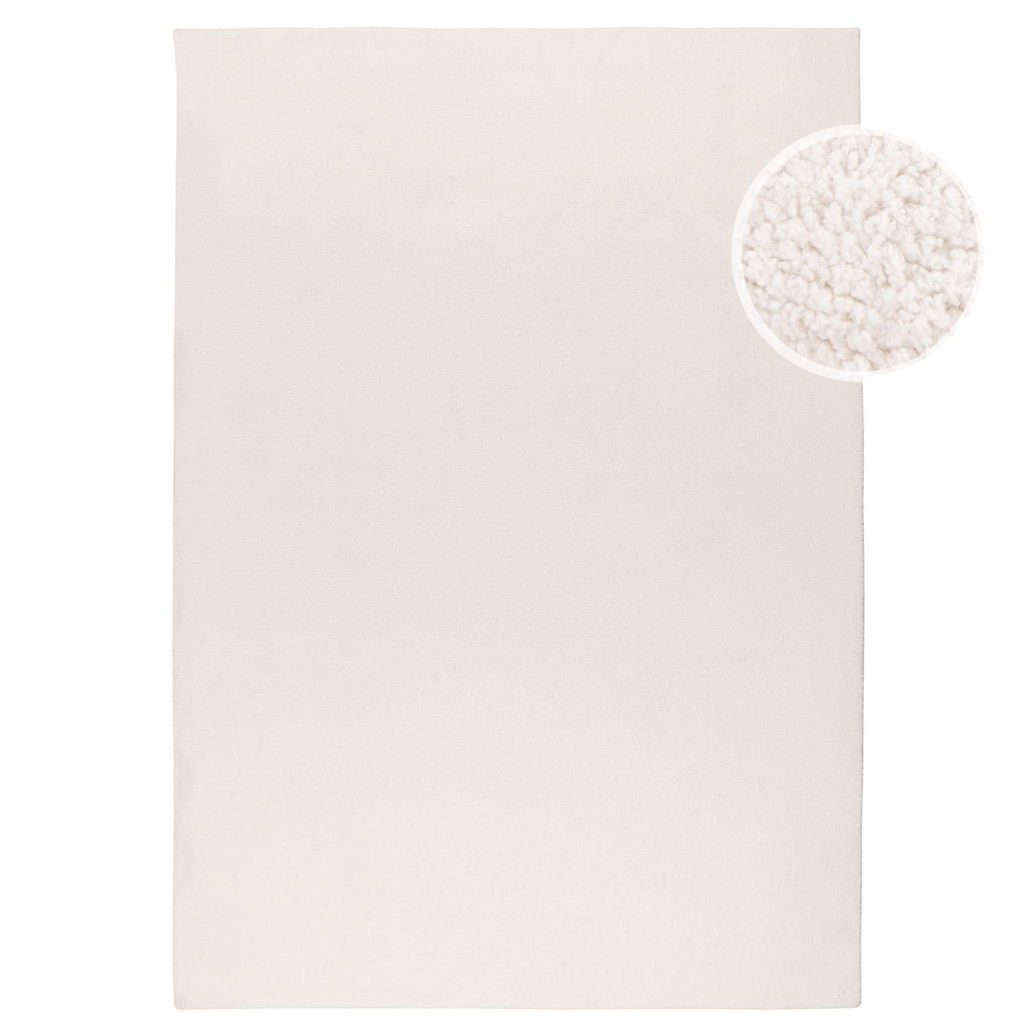 KURZFLOR-TEPPICH Waschbar Calma 200 Creme 160x220 cm - Creme, Kunststoff/Textil (160/220cm) - carpet city