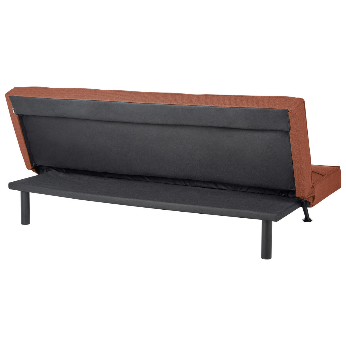3-SITZER-SCHLAFSOFA hellrot Hasle - Rot/Schwarz, Textil (168/77/88cm) - Beliani