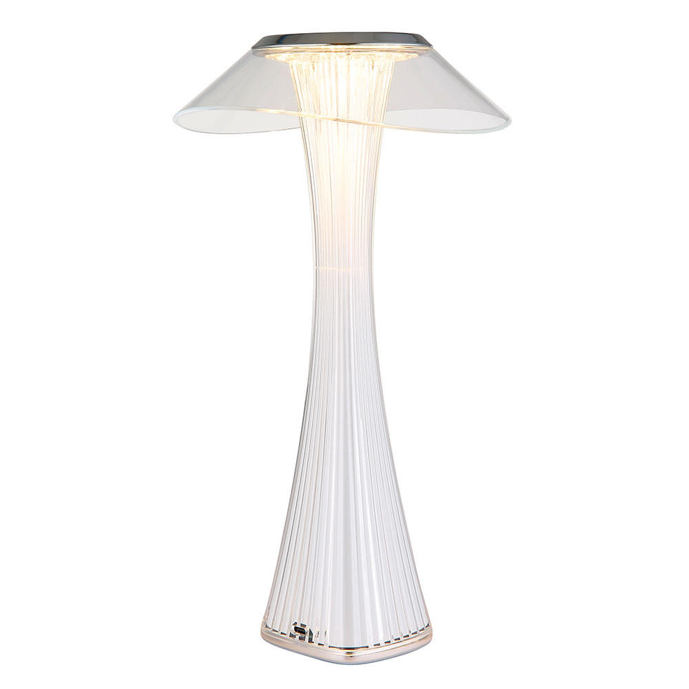 LED TISCHLEUCHTE Ambra Silber - Silberfarben, Kunststoff (15.1/15.1/27.4cm) - Globo Lighting