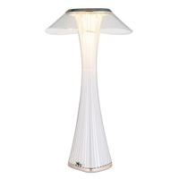 LED TISCHLEUCHTE Ambra Silber - Klar, Kunststoff (15.1/15.1/27.4cm) - Globo Lighting