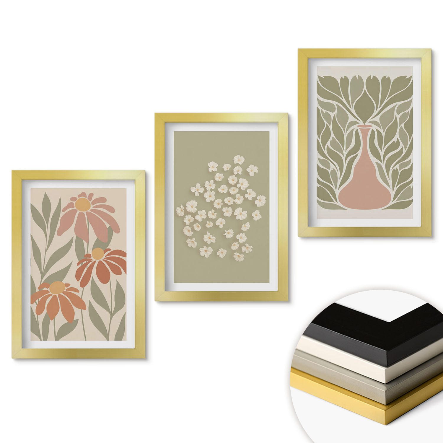 ArtPrintCave Wandbilder Gold 20x30 cm