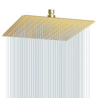 DUSCHKOPF Regendusche 30 cm Gebürstetes Gold Edelstahl - Goldfarben, Metall (30/12.7/30cm)