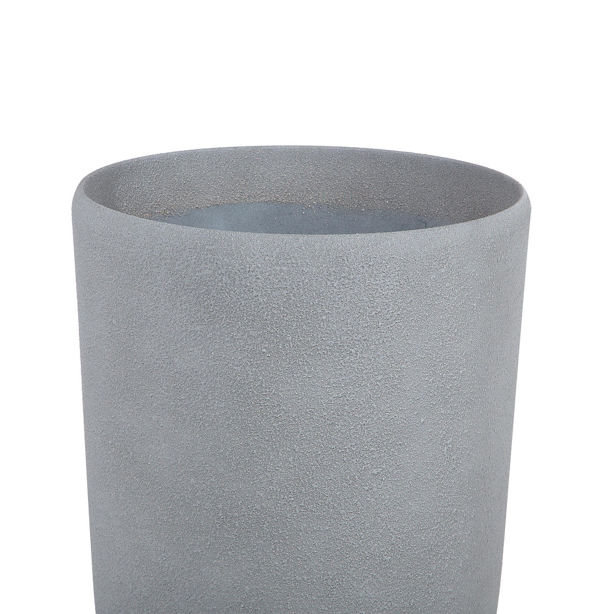CVETLIČNI LONEC komplet 2 svetlo siva okrogel 31/31/58 cm Abdera - svetlo siva, kamen (58cm) - Beliani