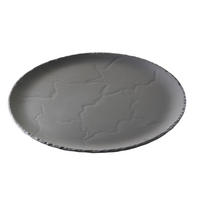 STEAKTELLER RUND 32 cm Matt schiefer style - Schieferfarben, Keramik (32cm) - Revol Porcelaine France