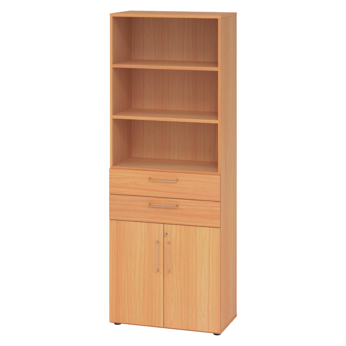KOMBISCHRANK - mit Schubladen 42/80/215,6 cm in Buchefarben - Buchefarben, Holzwerkstoff (80/215.6/42cm) - bümö