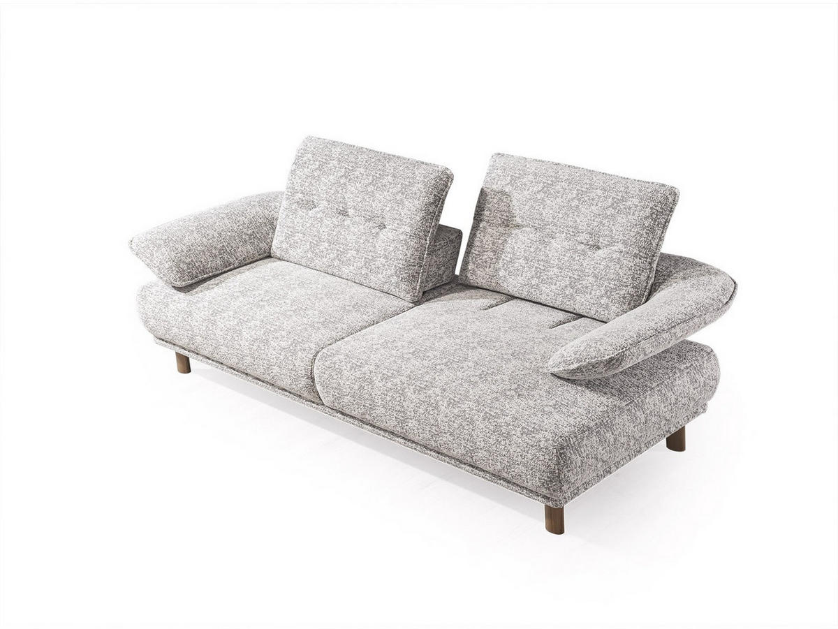SOFA Tokyo 3-Sitzer Webstoff Grau - Grau, Holz/Textil (240/100/100cm) - Villa Möbel