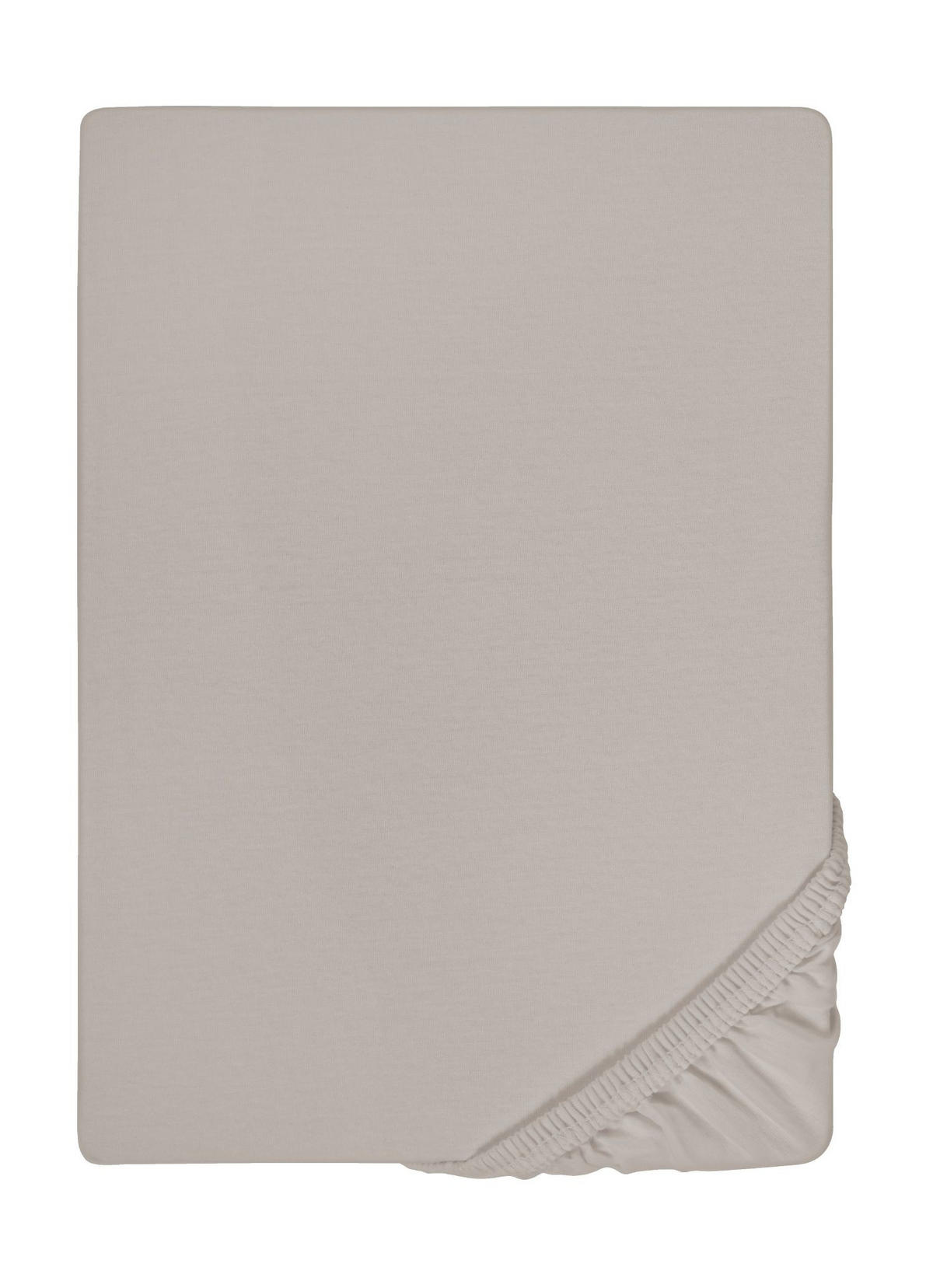 SPANNBETTTUCH Jersey sturmgrau, 180x200 cm - 200x220 cm - Grau, Textil (200/220cm) - biberna