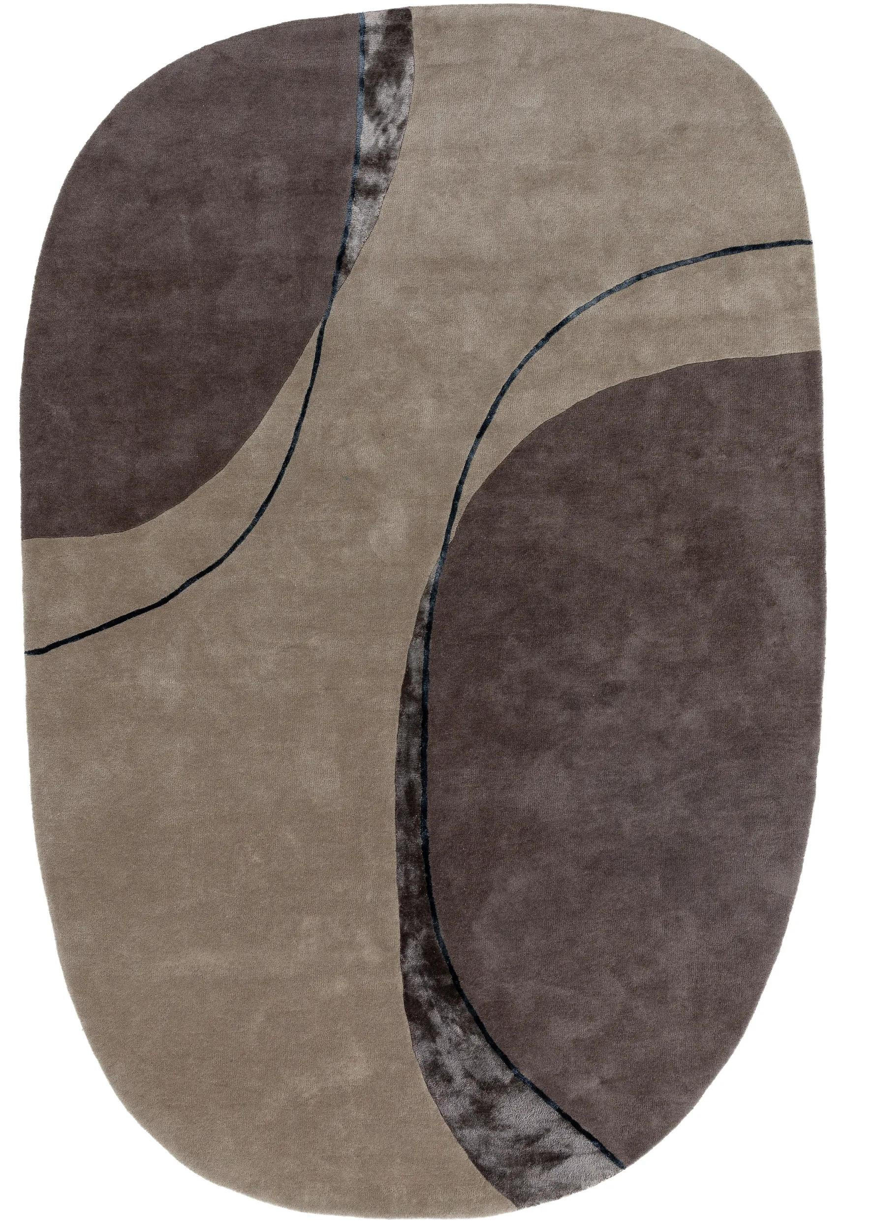 WOLLTEPPICH Shape Taupe 200x300 cm - Taupe, Textil (200/300cm) - benuta Pure