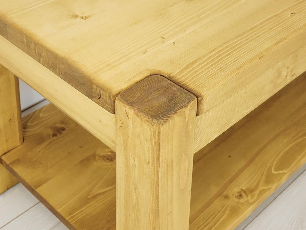 COUCHTISCH aus Massivholz Sara - Honig, Holz (50/100/45cm) - Seart