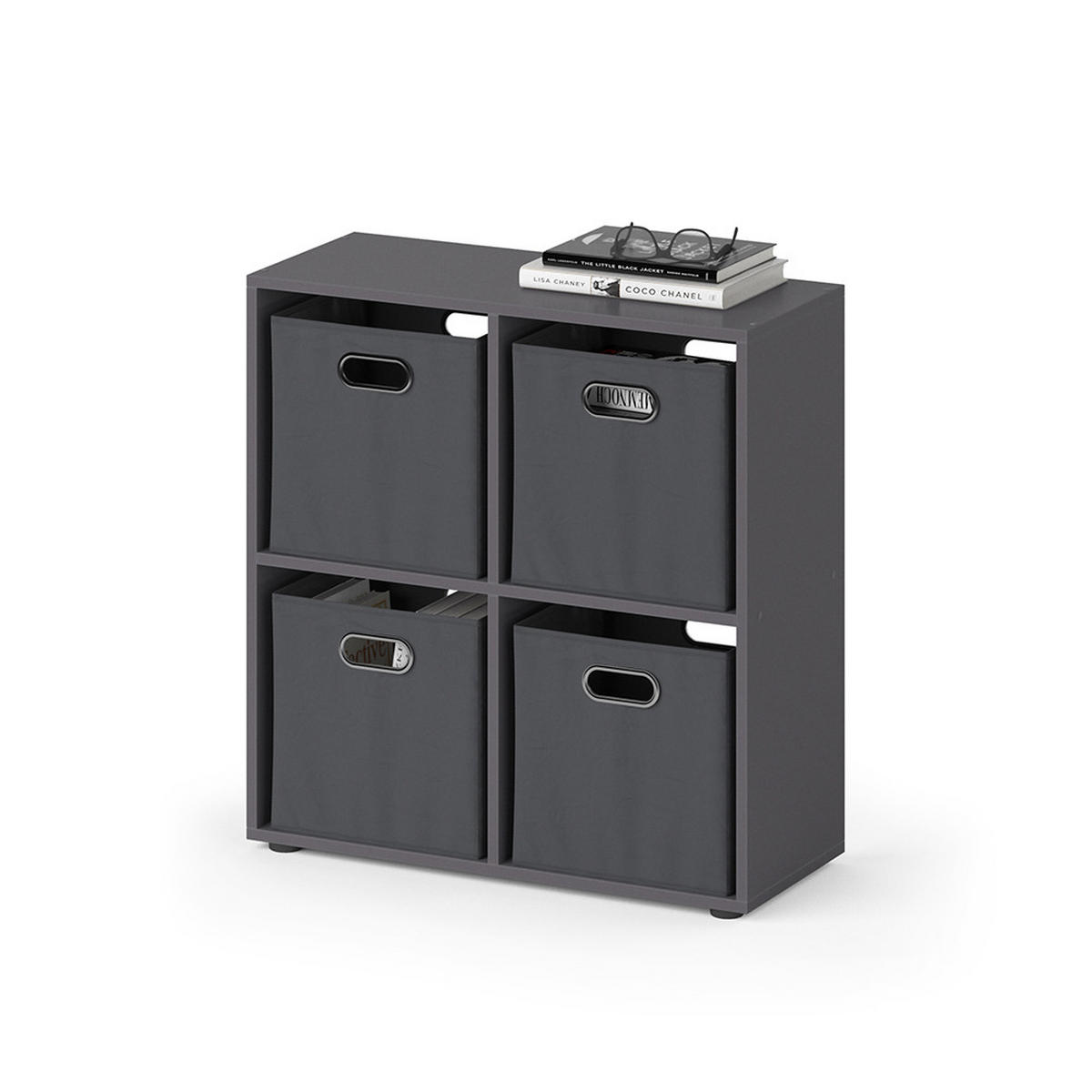 RAUMTEILER Tetra Grau 72 x 72.6 cm - Grau, Holzwerkstoff (72.6/72/29cm) - Vicco