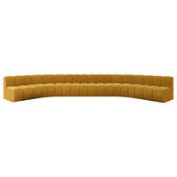 WOHNLANDSCHAFT modulares Sofa Montra-U2 - 581x174x70 cm Senfgelb - Currygelb, Holzwerkstoff/Textil (581/70/174cm) - ALTDECOR
