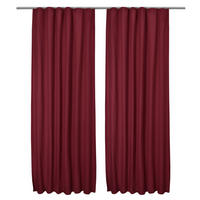 VORHANG Amelie TK mit Kräuselband 140x245cm Rot (2tlg) - Rot, Textil (140/245/1cm) - Beautissu 