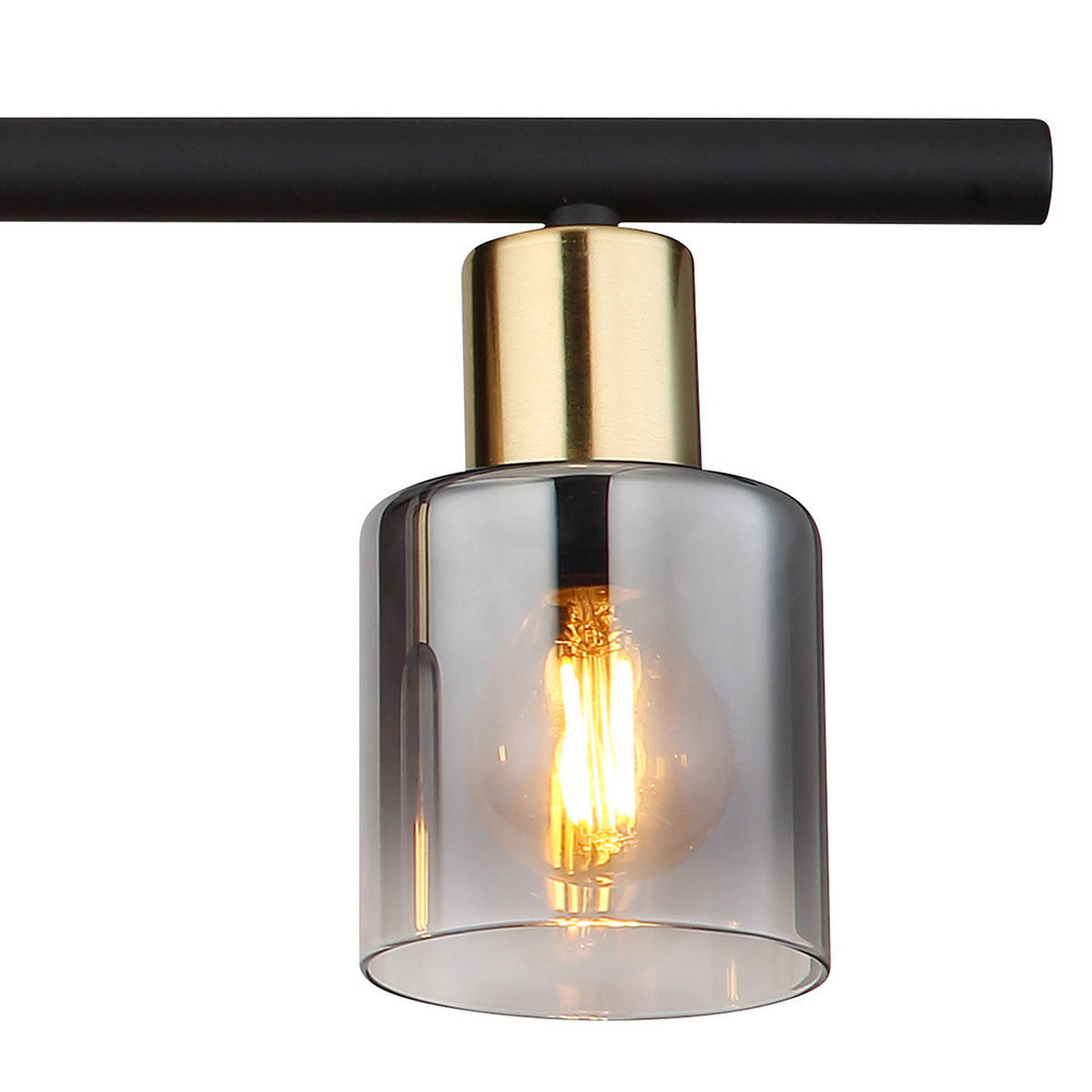 LED HÄNGELEUCHTE Metall Gold Grau Rauchoptik - Grau, Glas (65/8/120cm) - Globo Lighting