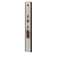 GARDEROBENPANEEL Kaschmir 21 x 150 cm, Wandgarderobe mit 3 Haken - Kaschmir/Schwarz, Holzwerkstoff (21/150/3cm) - Inn.Furn