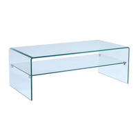 COUCHTISCH - Glas - STILEOS - Transparent, Glas (120/60/43cm) - Vente-Unique