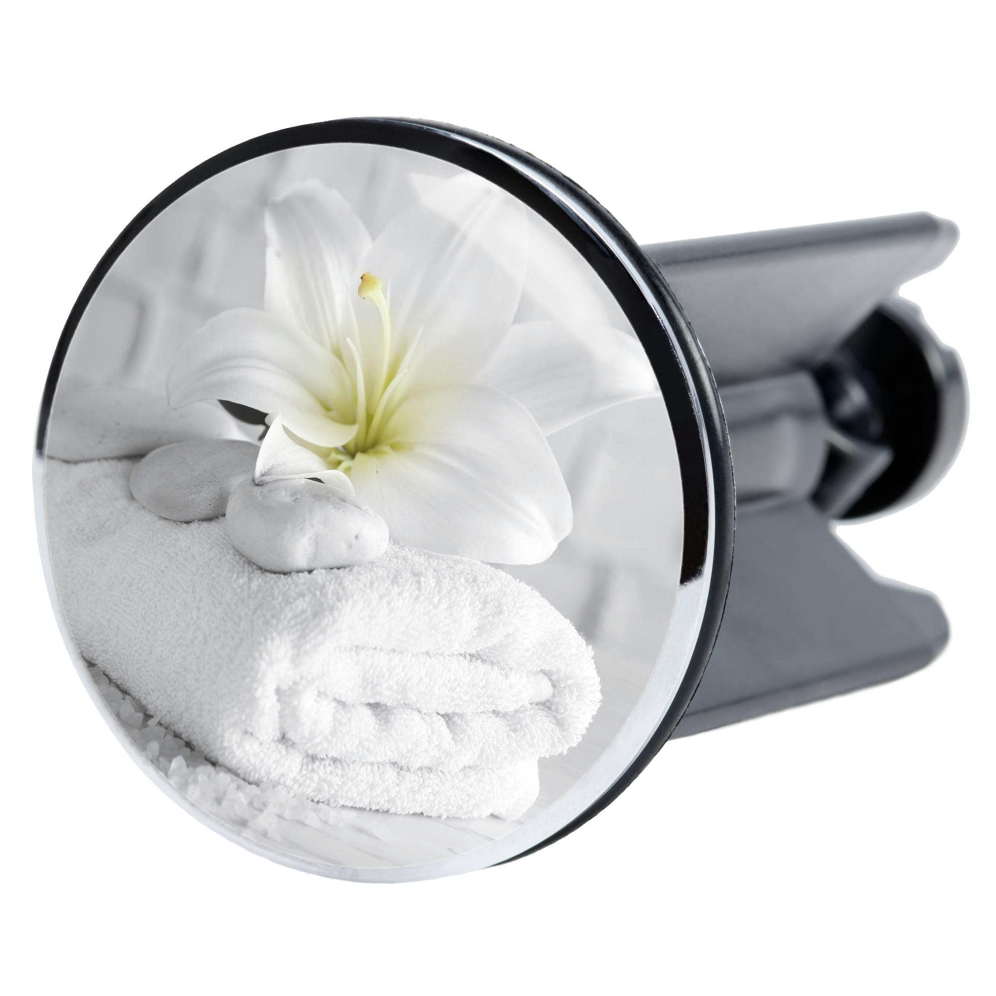 WASCHBECKENSTÖPSEL Good Feeling - Weiß, Kunststoff/Metall (4/7/7cm) - Sanilo