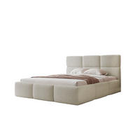 POLSTERBETT VIVIEN 160x200 cm Greige Bouclé (Stoff Coral) - mit Bettkasten und Lattenrost - Beige/Grau, Holzwerkstoff/Textil (160/200cm) - Ravio