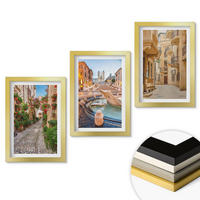 WANDBILDER 3er Set - 20x30 cm Goldrahmen - Die bezaubernden Straßen des Brunnens - Goldfarben, Kunststoff (20/30cm) - ArtPrintCave