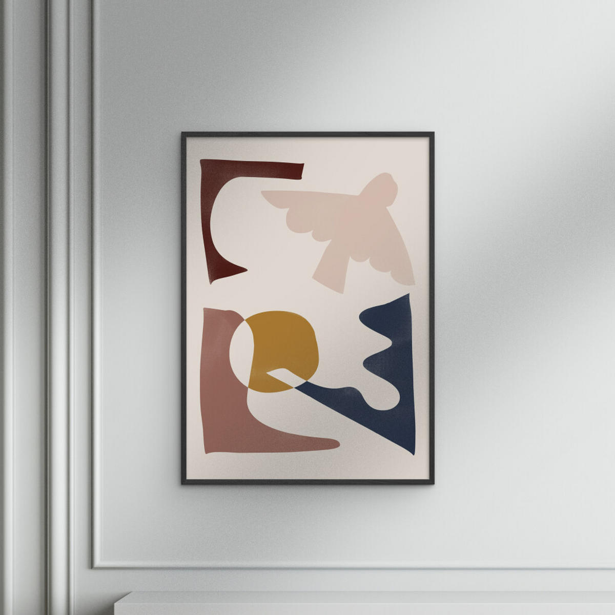 POSTER mit Rahmen Affordable Art Prints - Melloi - Multicolor/Schwarz, Holz/Papier (30/40cm) - Poster&Frame