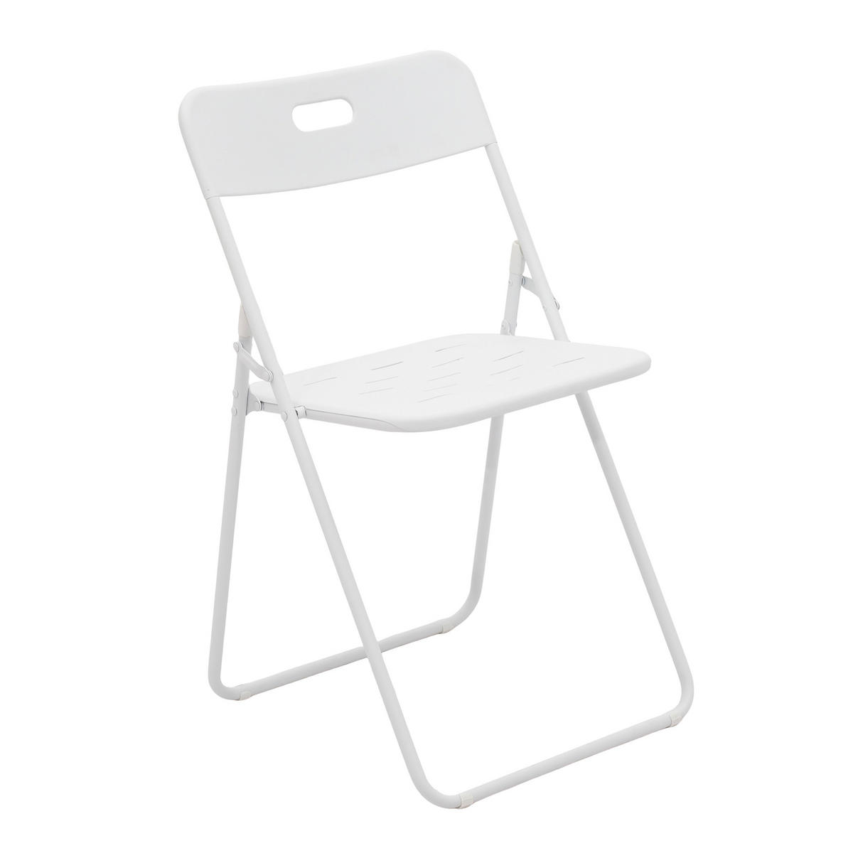BISTROSET 3 teilig klappbar Metall weiß - Weiß, Metall - LEBENLANG