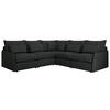 ECKSOFA VERSO L Dunkelgrau Struktur - Dunkelgrau/Schwarz, Kunststoff/Textil (270/270cm) - MKS