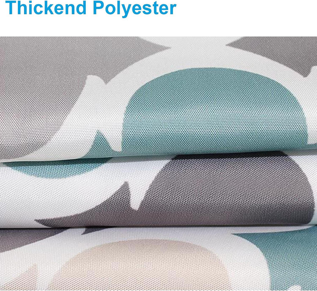 DUSCHVORHANG schimmelresistent Badezimmer Stoff Polyester mit Haken maschinenwaschbar Muster Blau 280 x 200 cm - Blau, Textil (280/200cm) - MCBOSON